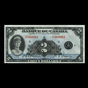 Canada, Banque du Canada, 2 dollars : 1935