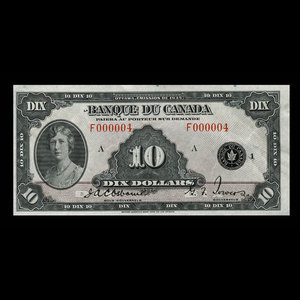 Canada, Banque du Canada, 10 dollars : 1935