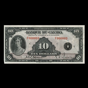 Canada, Banque du Canada, 10 dollars : 1935