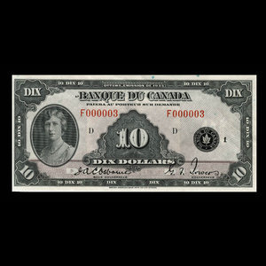 Canada, Banque du Canada, 10 dollars : 1935