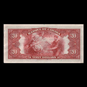 Canada, Banque du Canada, 20 dollars : 1935