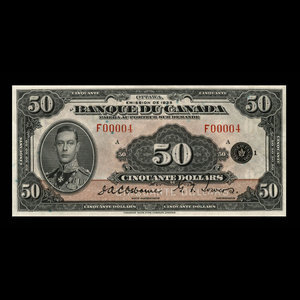 Canada, Banque du Canada, 50 dollars : 1935