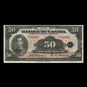 Canada, Banque du Canada, 50 dollars : 1935