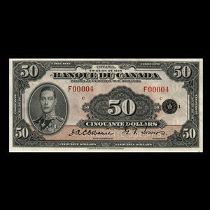 Canada, Banque du Canada, 50 dollars : 1935