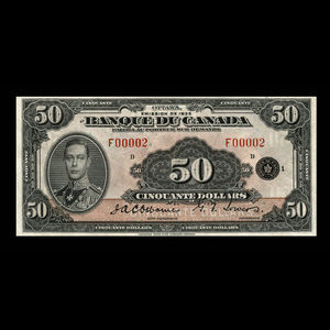 Canada, Banque du Canada, 50 dollars : 1935