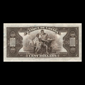 Canada, Banque du Canada, 100 dollars : 1935