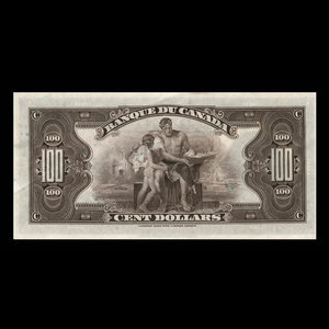 Canada, Banque du Canada, 100 dollars : 1935