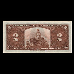 Canada, Banque du Canada, 2 dollars : 2 janvier 1937