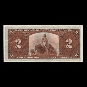 Canada, Banque du Canada, 2 dollars : 2 janvier 1937