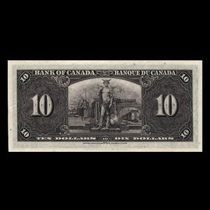 Canada, Banque du Canada, 10 dollars : 2 janvier 1937