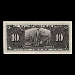 Canada, Banque du Canada, 10 dollars : 2 janvier 1937