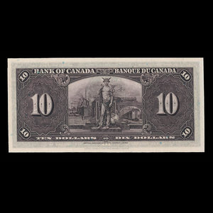 Canada, Banque du Canada, 10 dollars : 2 janvier 1937