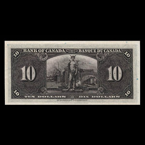 Canada, Banque du Canada, 10 dollars : 2 janvier 1937