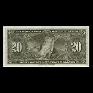 Canada, Banque du Canada, 20 dollars : 2 janvier 1937