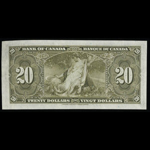 Canada, Banque du Canada, 20 dollars : 2 janvier 1937