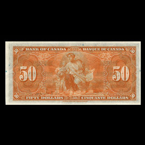 Canada, Banque du Canada, 50 dollars : 2 janvier 1937