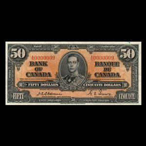 Canada, Banque du Canada, 50 dollars : 2 janvier 1937