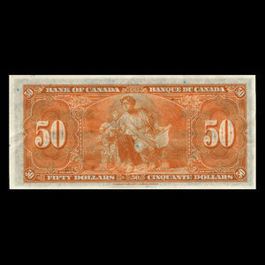 Canada, Banque du Canada, 50 dollars : 2 janvier 1937