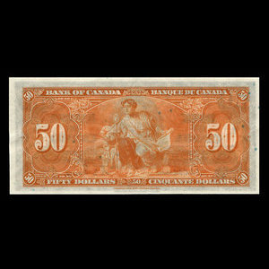 Canada, Banque du Canada, 50 dollars : 2 janvier 1937