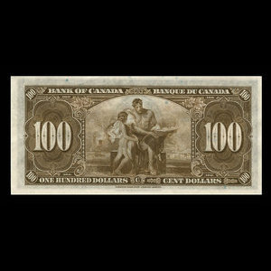 Canada, Banque du Canada, 100 dollars : 2 janvier 1937