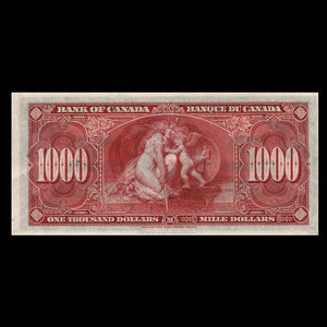 Canada, Banque du Canada, 1,000 dollars : 2 janvier 1937