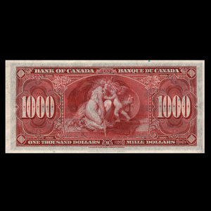 Canada, Banque du Canada, 1,000 dollars : 2 janvier 1937