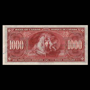 Canada, Banque du Canada, 1,000 dollars : 2 janvier 1937