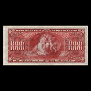 Canada, Banque du Canada, 1,000 dollars : 2 janvier 1937