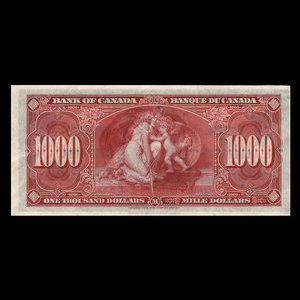 Canada, Banque du Canada, 1,000 dollars : 2 janvier 1937