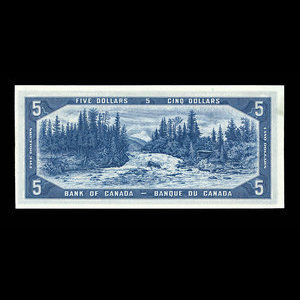 Canada, Banque du Canada, 5 dollars : 1954