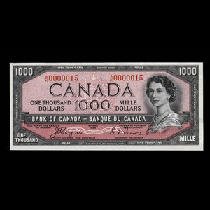 Canada, Banque du Canada, 1,000 dollars : 1954