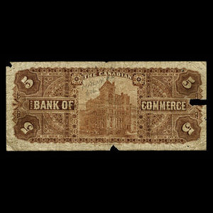 Canada, Canadian Bank of Commerce, 5 dollars : 2 janvier 1906