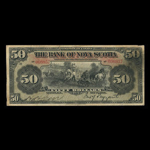 Canada, Banque Nouvelle-Écosse, 50 dollars : 1 mai 1906