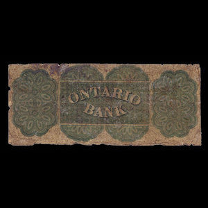 Canada, Ontario Bank, 1 dollar : 15 août 1857