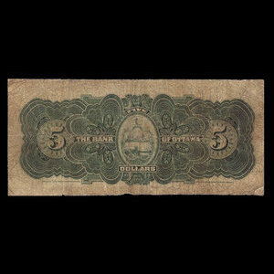 Canada, Bank of Ottawa (The), 5 dollars : 1 juin 1906