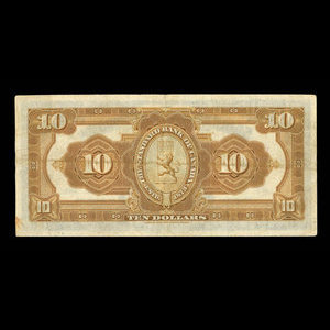 Canada, Standard Bank of Canada, 10 dollars : 2 janvier 1919