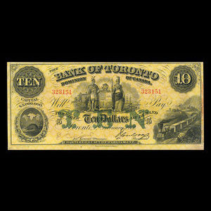 Canada, Bank of Toronto (The), 10 dollars : 1 février 1912