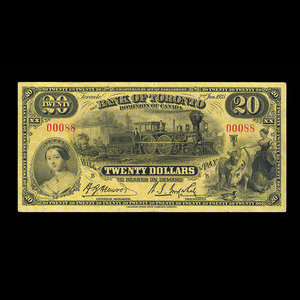 Canada, Bank of Toronto (The), 20 dollars : 2 janvier 1935