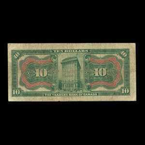 Canada, Traders Bank of Canada, 10 dollars : 2 janvier 1909