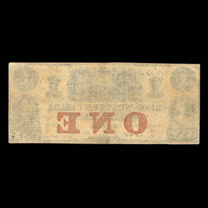 Canada, Bank of Western Canada, 1 dollar : 20 septembre 1859