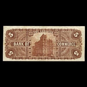 Canada, Canadian Bank of Commerce, 5 dollars : 2 janvier 1892