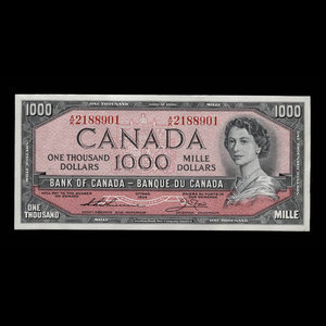 Canada, Banque du Canada, 1,000 dollars : 1954