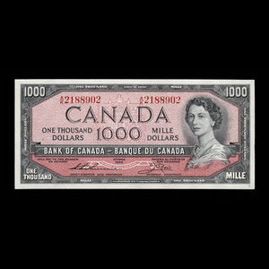 Canada, Banque du Canada, 1,000 dollars : 1954