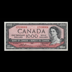 Canada, Banque du Canada, 1,000 dollars : 1954