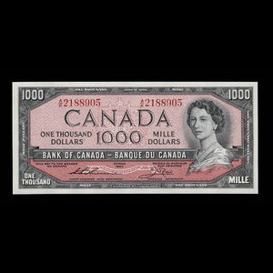 Canada, Banque du Canada, 1,000 dollars : 1954