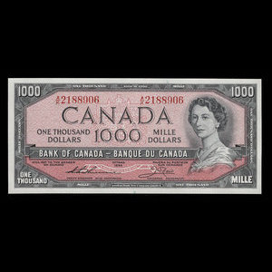 Canada, Banque du Canada, 1,000 dollars : 1954