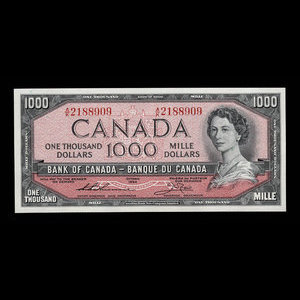 Canada, Banque du Canada, 1,000 dollars : 1954