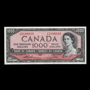 Canada, Banque du Canada, 1,000 dollars : 1954