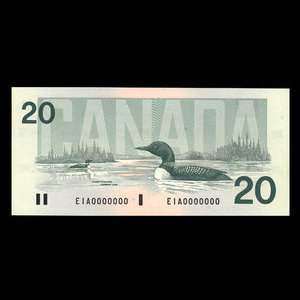 Canada, Banque du Canada, 20 dollars : 1991