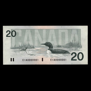 Canada, Banque du Canada, 20 dollars : 1991